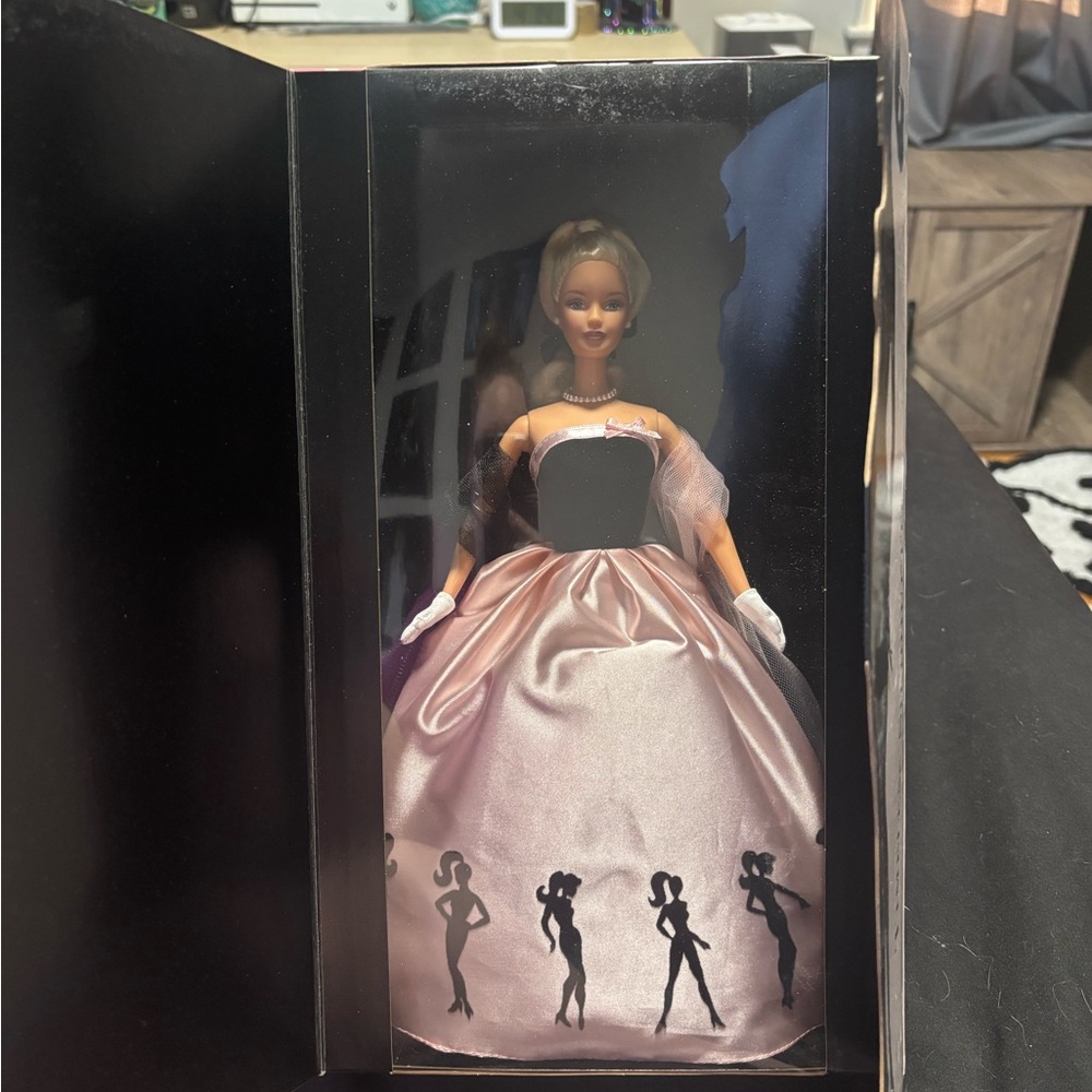 Barbie in Elegant Pink and Black Gown